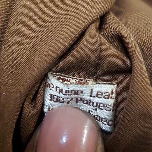 SCULLY LAMBSKIN genuine LEATHER brown cognac BOMBER JACKET large - Picture 12 of 12